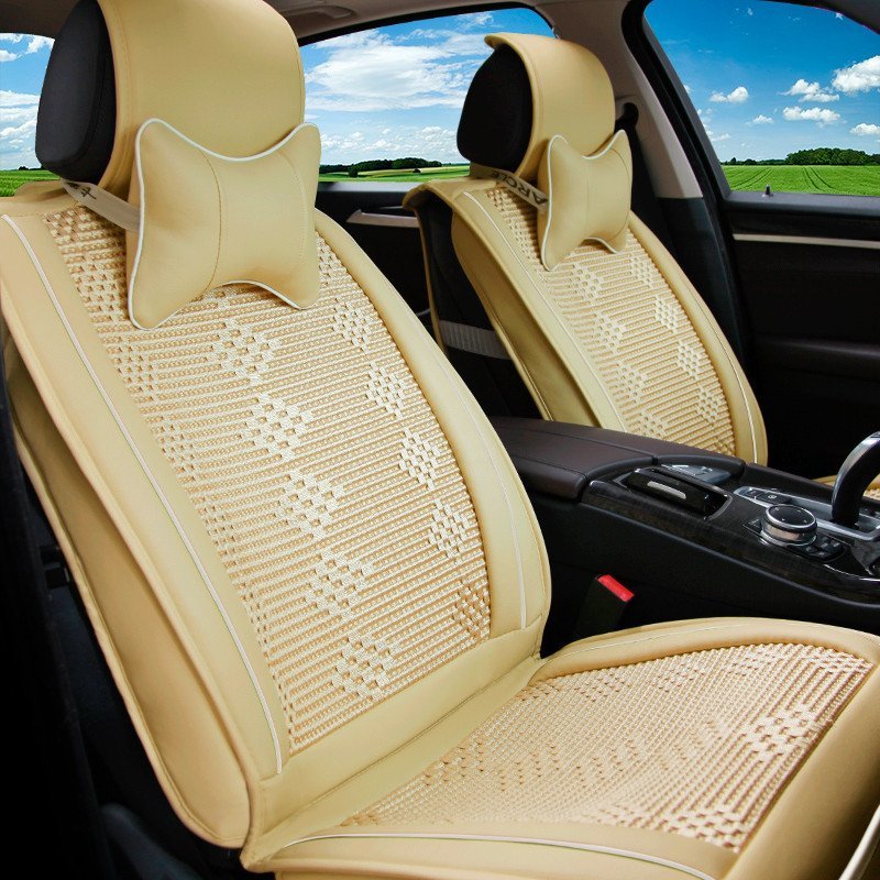 karcle/卡客 汽车坐垫夏季冰丝汽车座垫全包四季通用车垫速腾朗逸凯越朗动 温馨米-优雅版