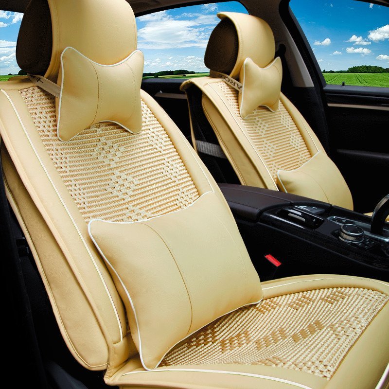 karcle/卡客 汽车坐垫夏季冰丝汽车座垫全包四季通用车垫速腾朗逸凯越朗动 温馨米-豪华版