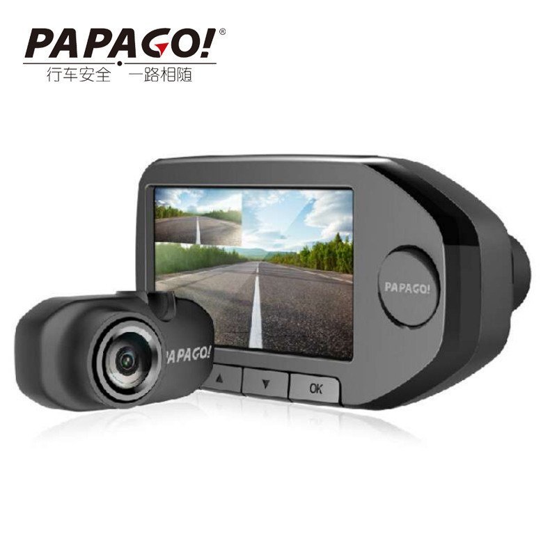 PAPAGO汽车行车记录仪 gosafe360 趴趴狗前后双镜头1296p高清夜视 汽车车载用品