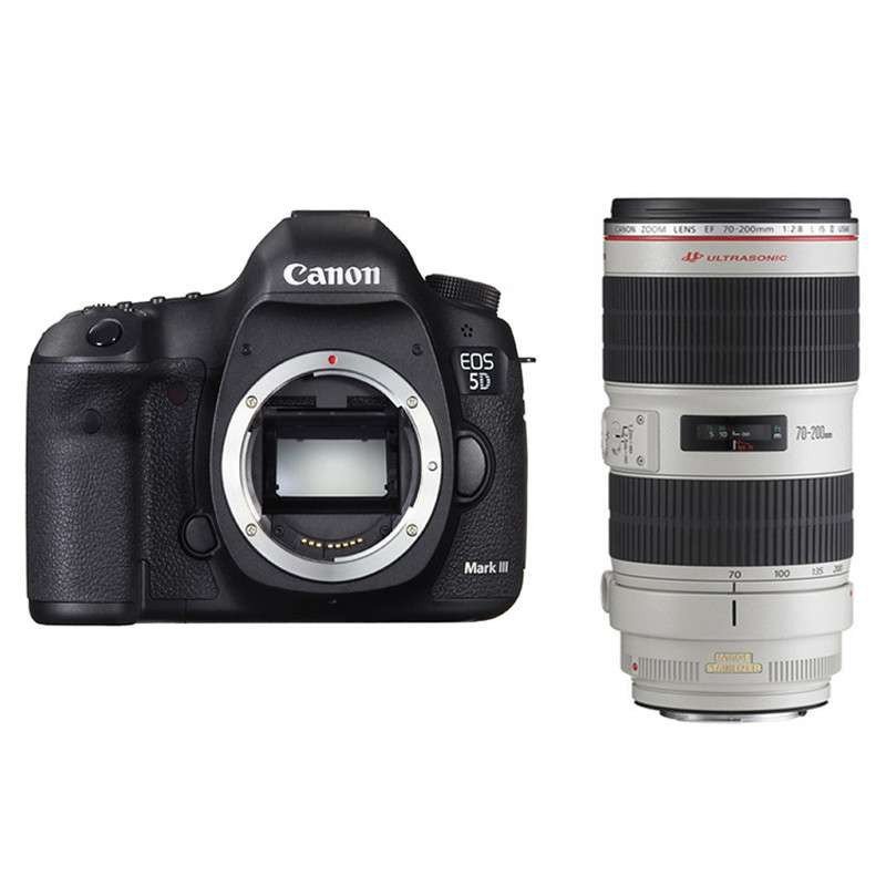 佳能（Canon） EOS 5D Mark III 数码单反相机 套机（EF 70-200mm f/2.8L IS II USM 镜头）+卡+包+UV镜+读卡器+清洁