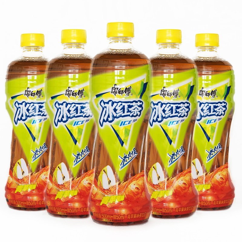 康师傅冰红茶青苹果味500ml/550ml*15瓶 箱装 茶饮料（新老包装交替发货）