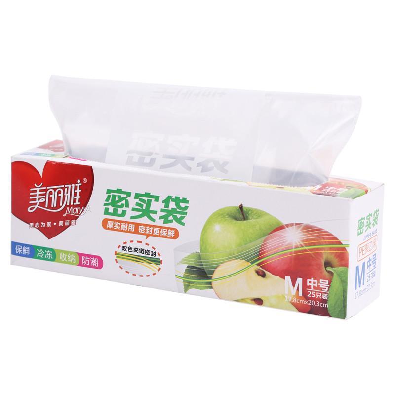 美丽雅 厚型密实袋 中号 25只