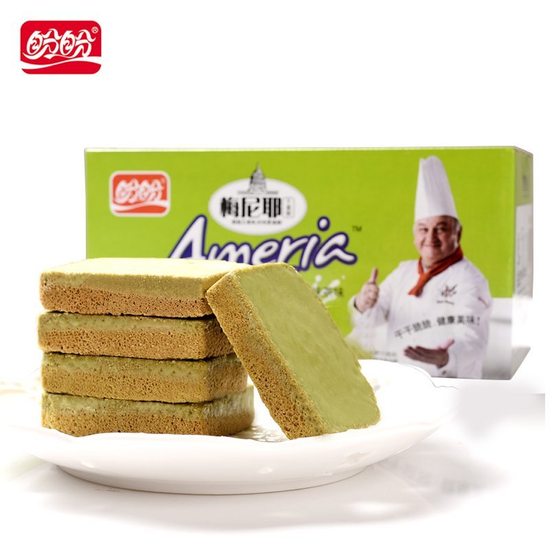 盼盼 梅尼耶干蛋糕(抹茶味)800g/盒高清实拍图