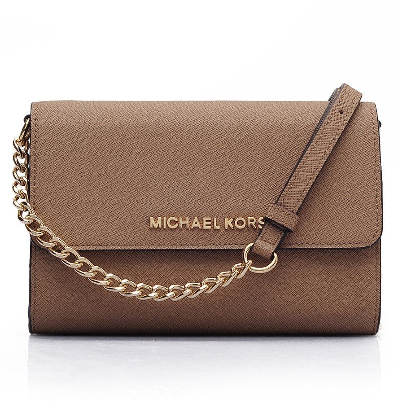 迈克·科尔斯(MICHAEL KORS) 春夏款链条单肩时尚十字纹女包32T4GTVC3L 棕色