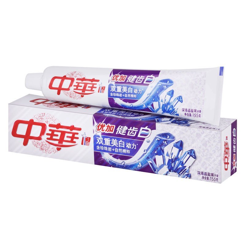 中华优加健齿白深海晶盐牙膏 155g