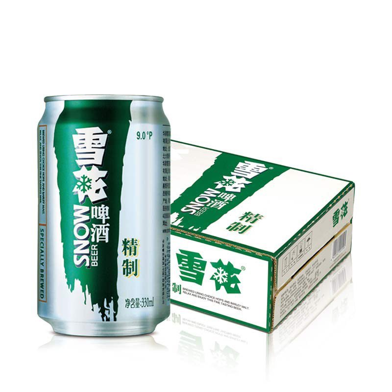 雪花啤酒 精制9度330ml*24听