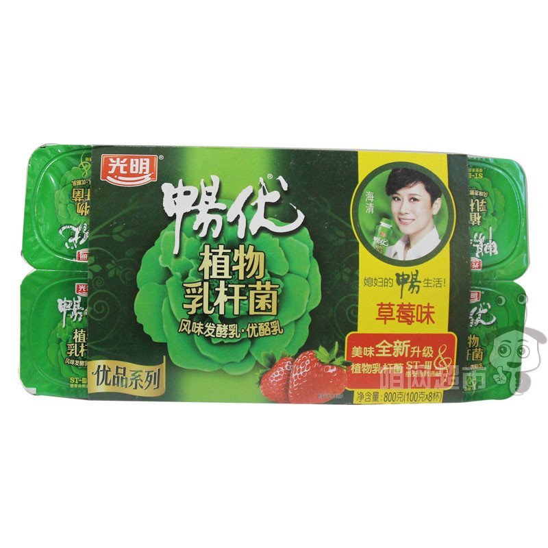 光明畅优酸牛奶草莓125g*6