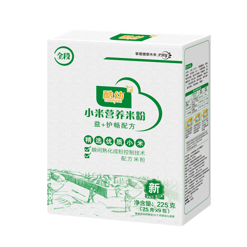 酷幼 小米营养米粉（益生元护畅配方）全阶段 225g