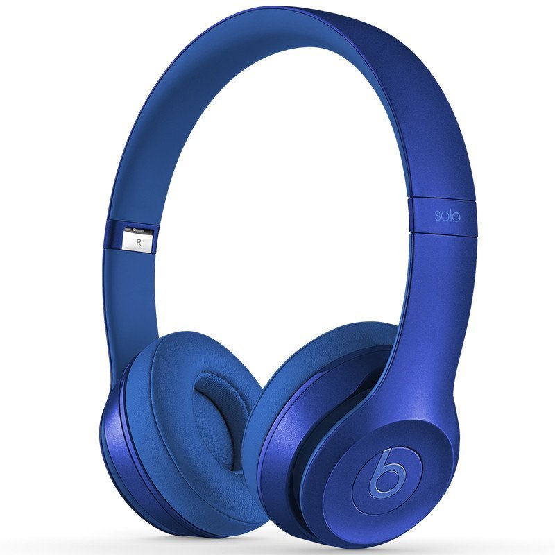 Beats Solo2通用重低音音乐耳麦 头戴式耳机 宝石蓝