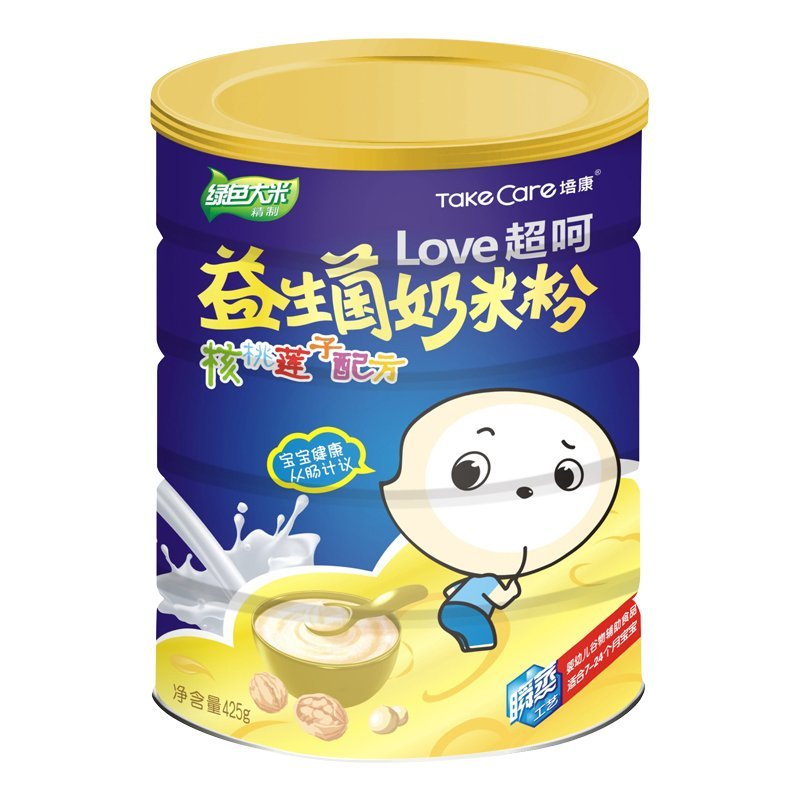 培康(TakeCare)超呵益生菌奶米粉 核桃莲子配方425g
