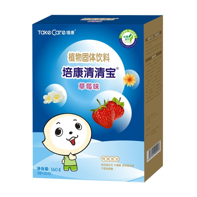 培康(TakeCare) 植物固体饮料 清清宝草莓味 160g