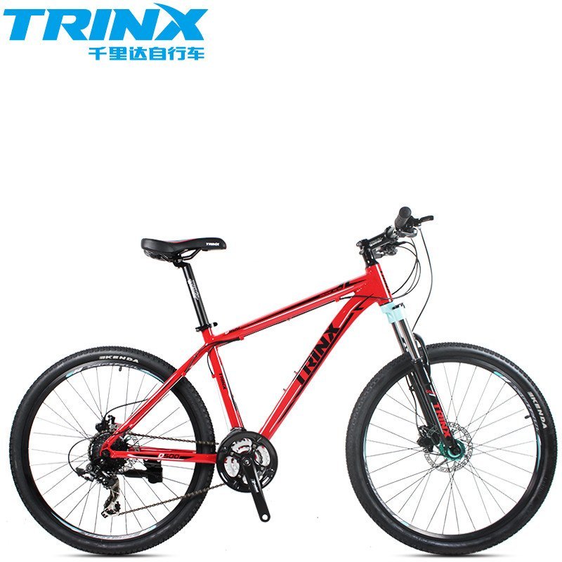 千里达D500骑行运动山地车24速油压碟刹禧诺套件变速铝合金自行车 哑灰绿黑