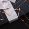 XUPING JEWELRY/旭平首饰人造水晶项链 爱心水滴 礼物 蜜桃玫红