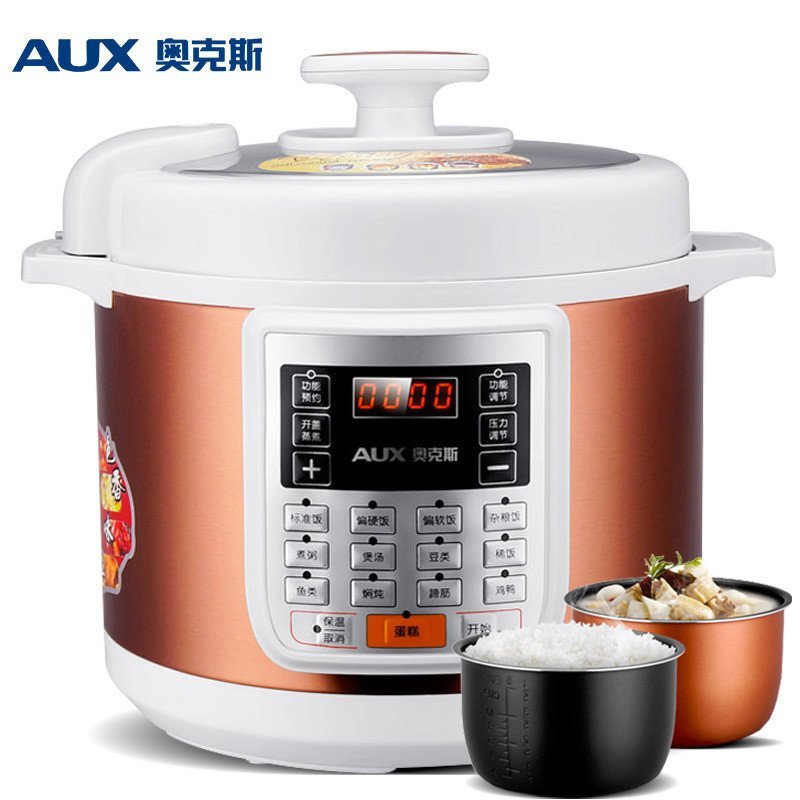 奥克斯（AUX）Y503SH 加厚双胆智能数位显示 5L电脑版电压力锅/压力煲饭煲