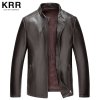 KRR B024-2海宁真皮皮衣立领拉链机车外套
