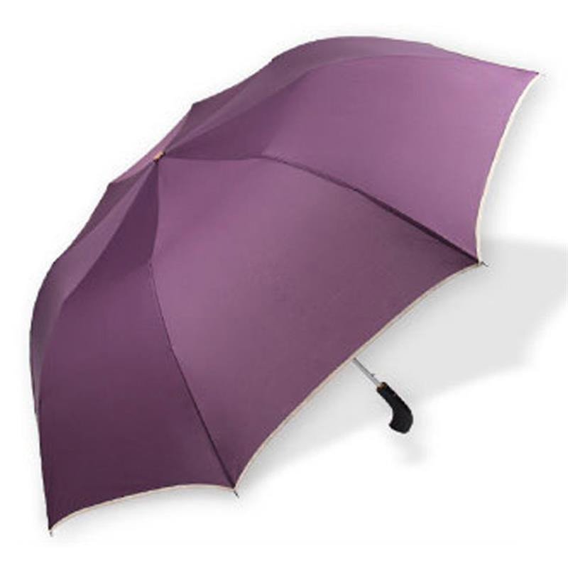天堂伞213e二折镶边双人半自动晴雨伞双人雨伞超大情侣伞 广告伞 紫色