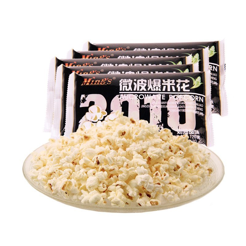 mings铭氏 奶油甜味微波炉爆米花120g*5包美国进口玉米高清实拍图