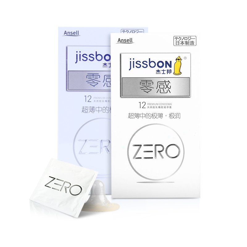杰士邦避孕套安全套 ZERO零感极薄12只+极润12只
