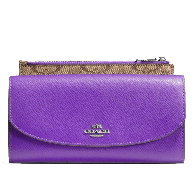 蔻驰(COACH)2015新款 款女式钱包 美国直邮 52372_紫色