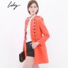 LILY 欧美通勤时尚小立领长袖风衣大衣 113330F1118