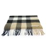 巴宝莉(BURBERRY) 经典格仔流苏山羊绒围巾 3766775