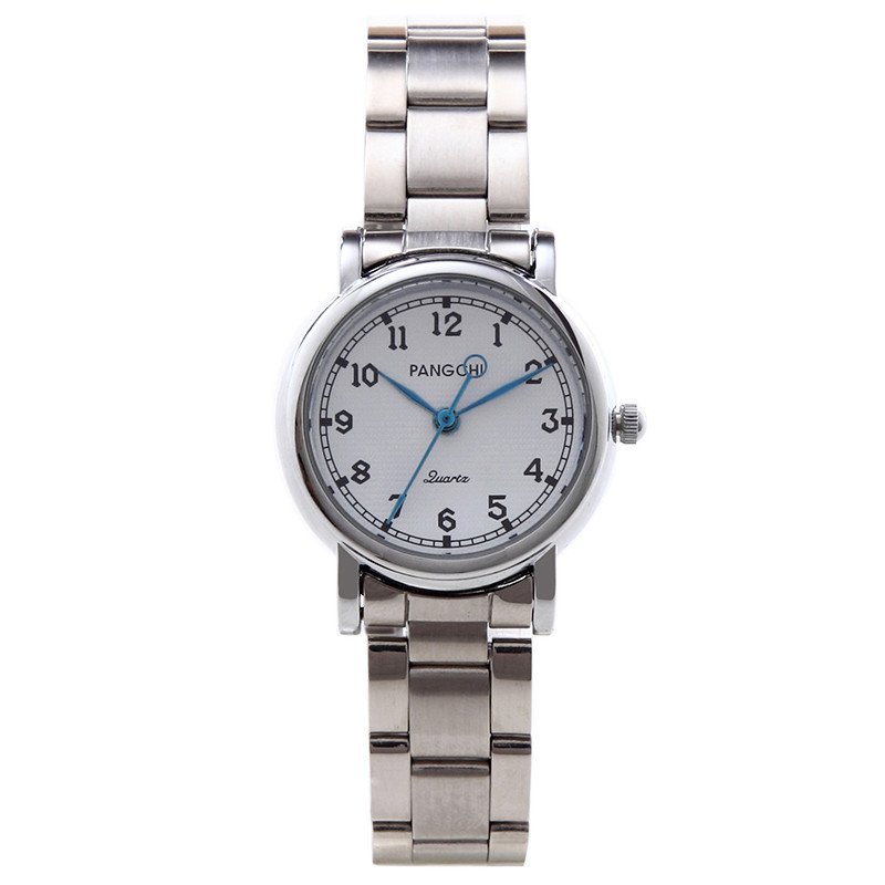 鹏志（PANGCHI）手表 实用型商务男士腕表 休闲情侣对表 清晰刻度钢带石英女表2251 钢带白盘(女款)