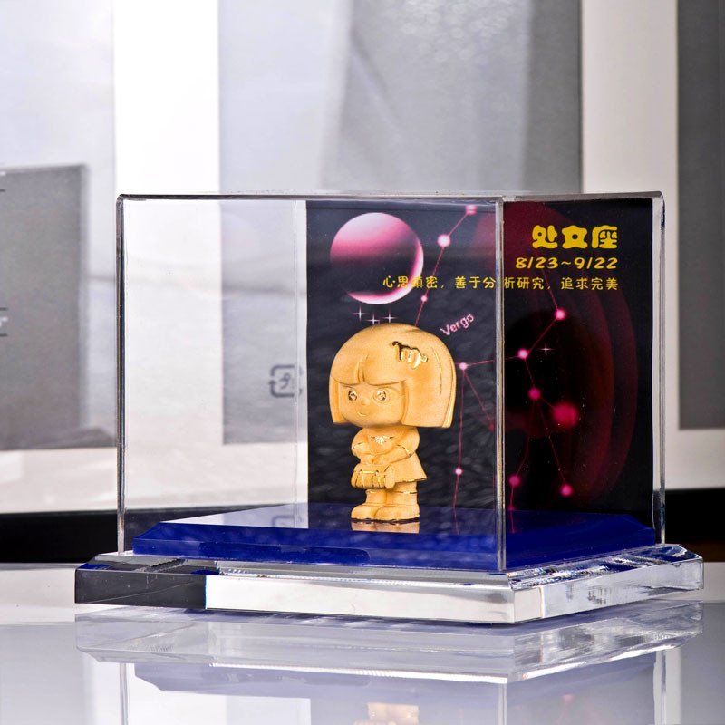 梦克拉Mkela 星座系列绒沙金铸金星座摆件 白羊座