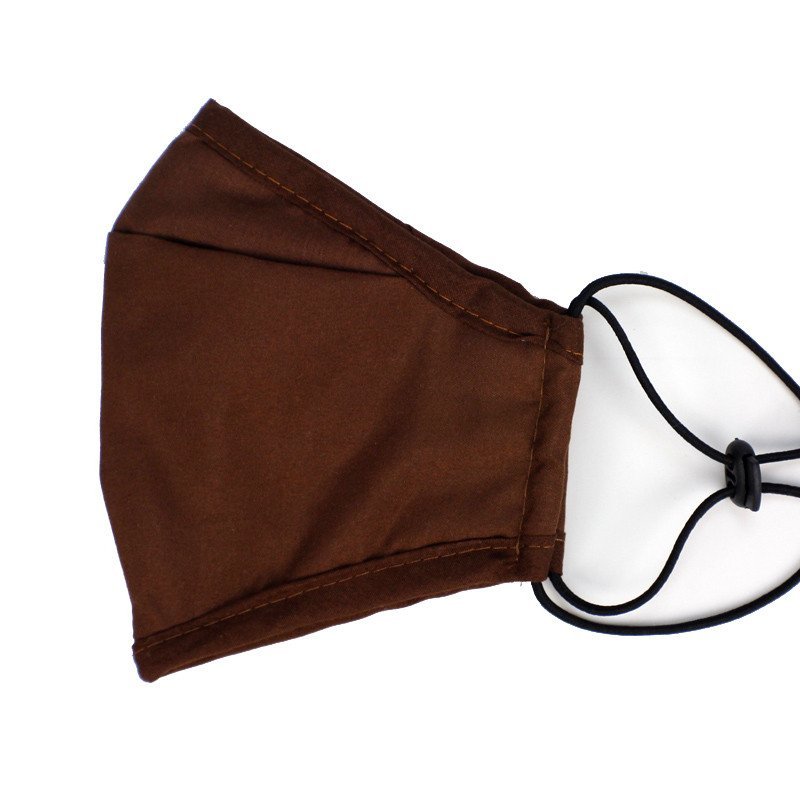 透气防尘双微过滤片口罩可拆洗加强型男女立体口罩 咖啡色