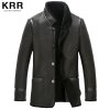 KRRP021皮毛一体真皮皮衣男 真皮羽绒服男 绵羊皮真皮外套男