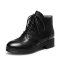时代风时尚擦色真皮女靴E57011 黑色 37码