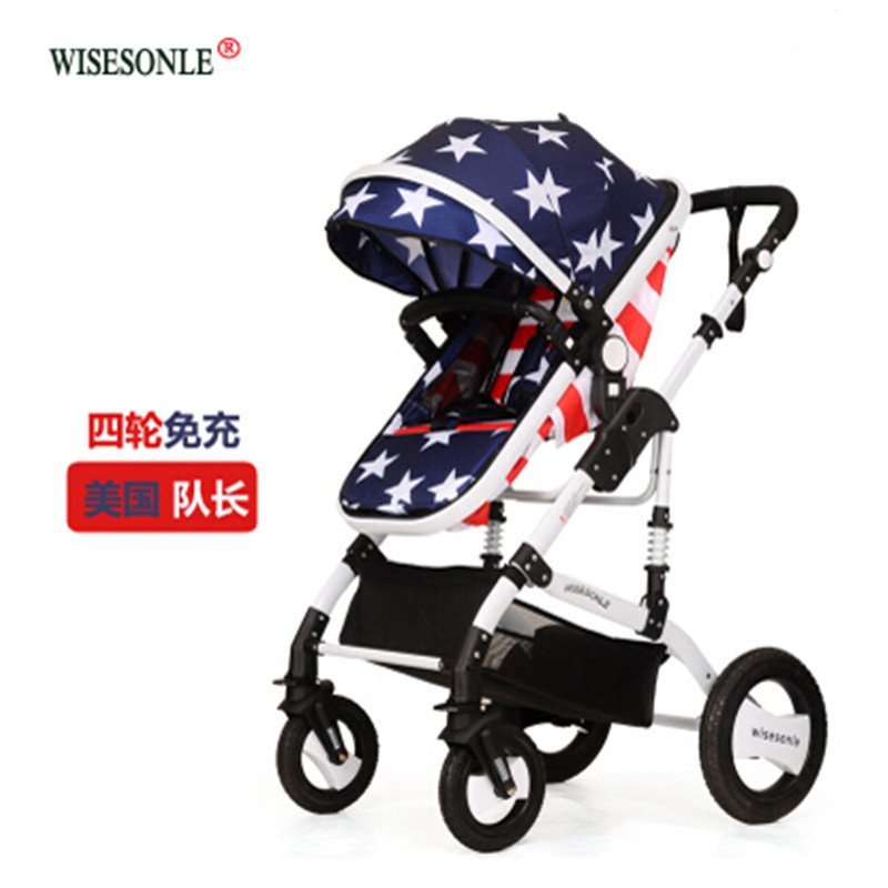 婴儿推车可坐可躺超轻便携式折叠伞车冬夏两用宝宝儿童小孩手推车 棉麻芭比--网款
