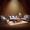 古卡罗 沙发 全实木美式沙发 大户型欧式沙发 简美皮布沙发组合LN201沙发 三人位