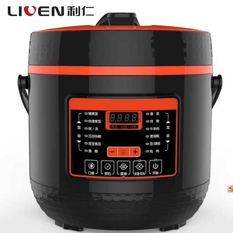 利仁(Liven) YG-D6009电压力锅 6L智能饭煲电高压锅24H预约双胆