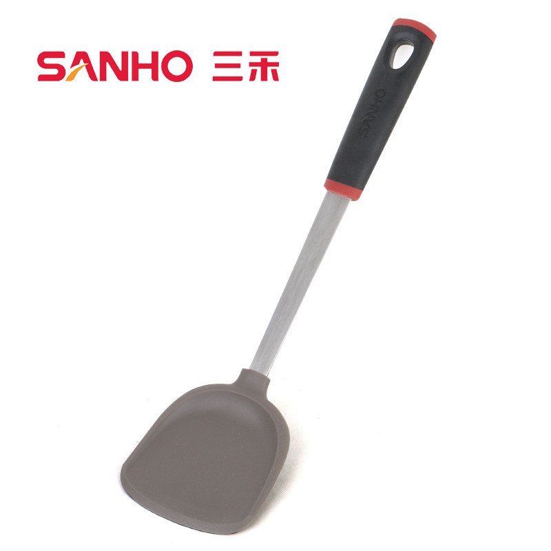 三禾不粘锅专用锅铲厨房厨具用品炒菜铲子长柄炒勺耐高温硅胶铲