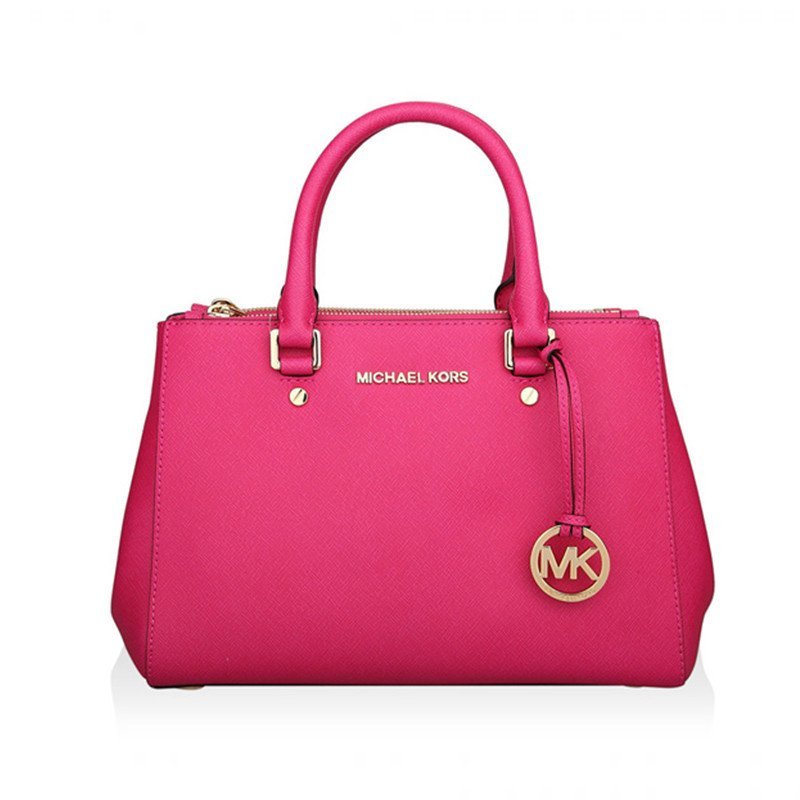 MICHAEL KORS迈克·科尔斯 牛皮女士小号手提单肩包30F4GSUS5L 玫红色