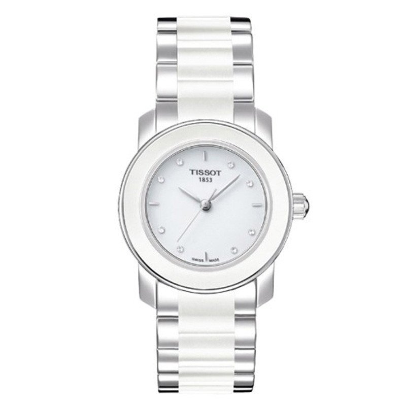 天梭(TISSOT)手表 瓷艺系列石英女表T064.210.22.016.00 白色
