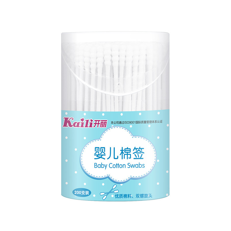 开丽婴儿棉签双螺旋200支KMQ1200