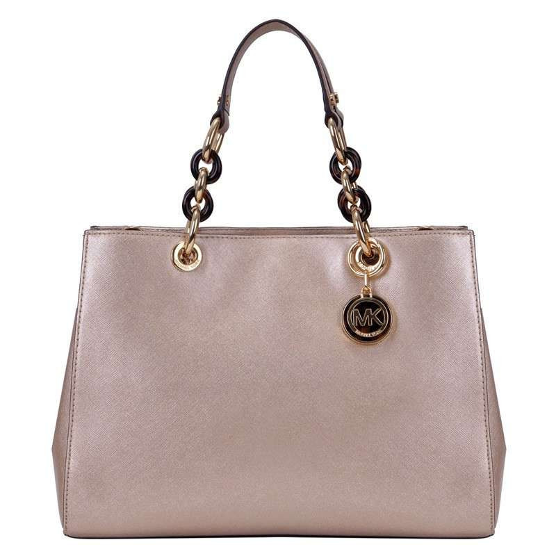 迈克.科尔斯(MICHAEL KORS)女包 牛皮戴妃包中号单肩手提多用女包 多色选 30S3TCYS2L 玫瑰金