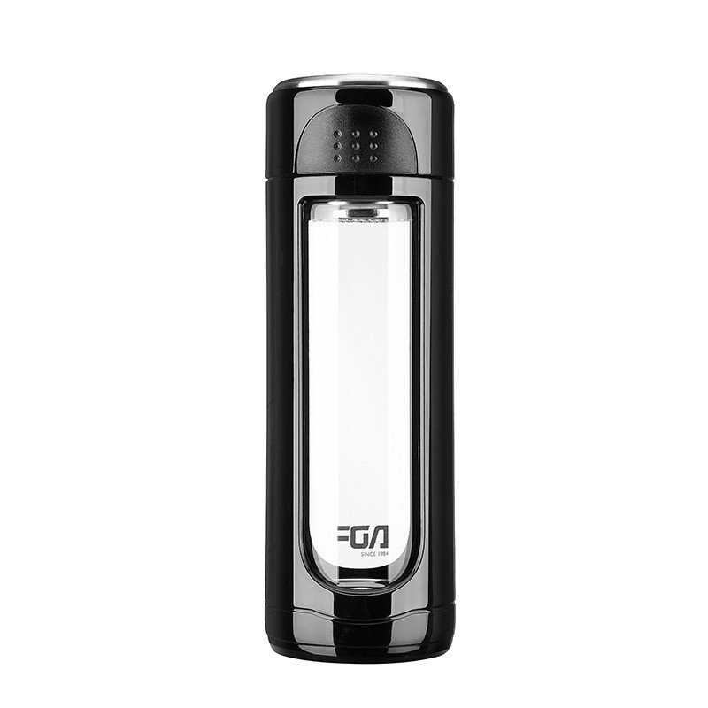 富光(FUGUANG)塑玻杯FS8009-320 320ml派克耐热防烫便携玻璃杯 男女士时尚办公带茶隔 耐摔塑玻水杯