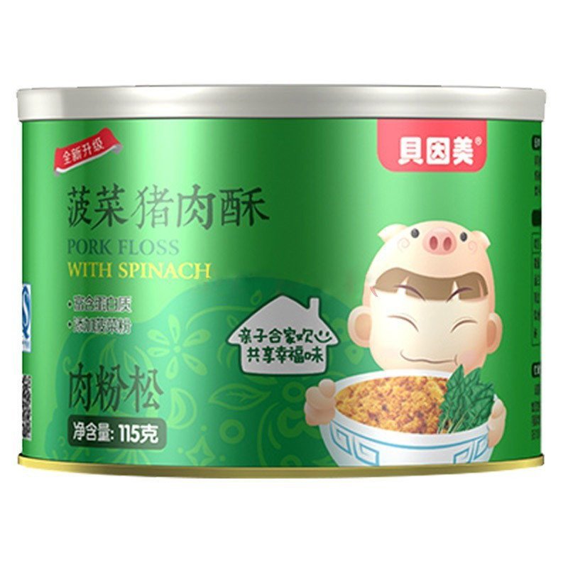 贝因美菠菜猪肉酥115g