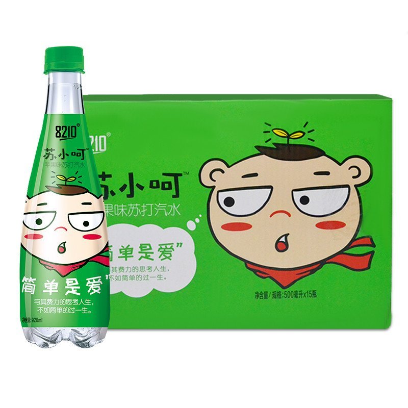 8210 苏小呵苹果味苏打汽水 500ml*15/箱