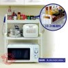 宝优妮厨房用品置物架家用放锅架调味料收纳架落地2层微波炉架子 DQ1305 象牙色