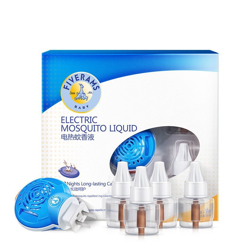 五羊婴儿电热蚊香液套装（电热蚊香液45ml*4+驱蚊器） 婴儿宝宝驱蚊防蚊