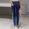 雅泊妮2016春夏季松紧弹力高腰显瘦牛仔裤女铅笔裤小脚长裤韩范潮-C9007 3XL 浅蓝色