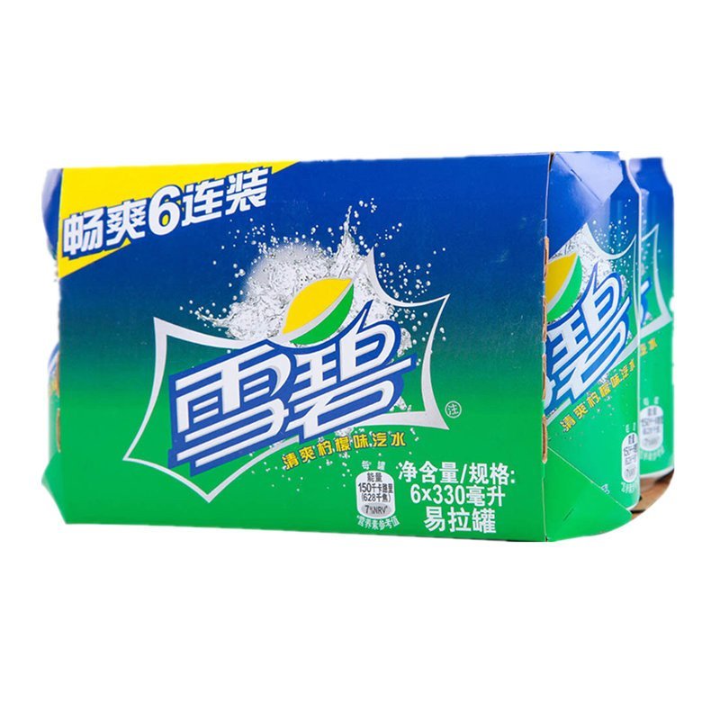 雪碧柠檬味碳酸饮料330ml*6罐高清实拍图