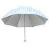 天堂伞 33225E高密聚酯银胶丝印条纹三折蘑菇晴雨伞太阳伞