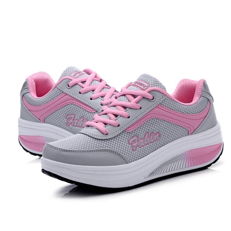 2016春夏网面透气松糕摇摇鞋厚底增高摇摆运动休闲女鞋001rdxl