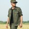 盾郎户外军装迷彩服套装男士作训服工作服美军特种兵作战服军用军迷服饰 耐脏耐磨正品 170 军绿色