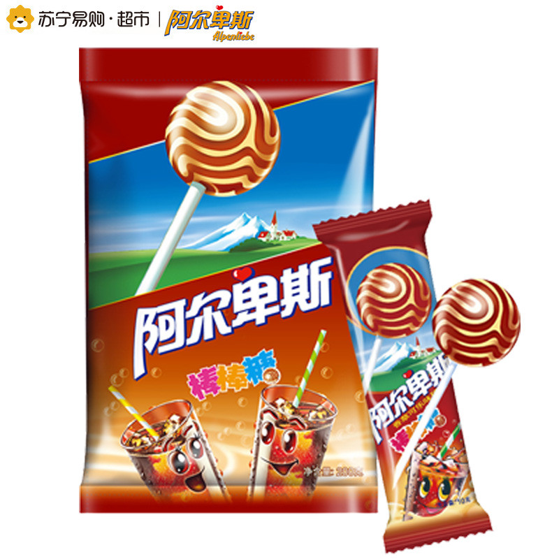 【苏宁超市】阿尔卑斯热带水果味硬糖棒棒糖200g/袋