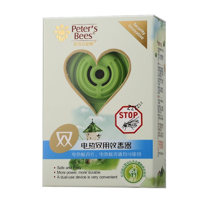 彼特的蜜蜂(peter’s bees) 蚊香片液两用加热器无香味1只装家用插电式驱蚊器孕妈宝宝放心使用